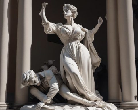 Eine Skulptur von Giorgia Meloni zerstört Giuseppe Verdi